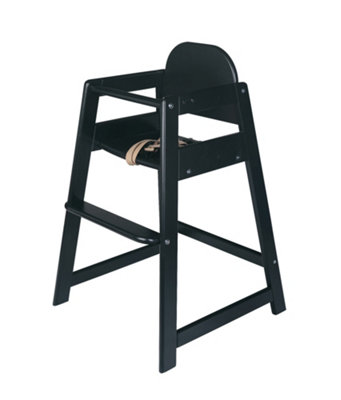 Safetots Simply Stackable Wooden High ChairBlackHighchair For Baby And ToddlerStylish And Practical from B&Q
