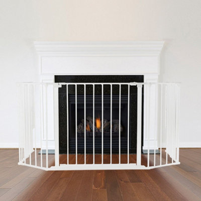 Safetots Multi Panel Fire Surround62Cm Deep X 104Cm WideWhite70Cm TallChild And Pet SafetyBaby And Toddler Fire Guard from B&Q