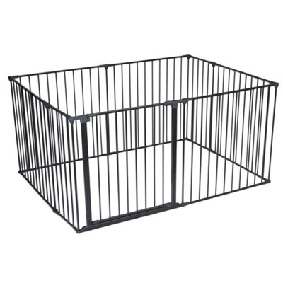 Safetots Premium Multi Panel Play Den, 105Cm X 144Cm, 70Cm High, Baby Playpen, Play Den For Toddlers, Large Playpen Black