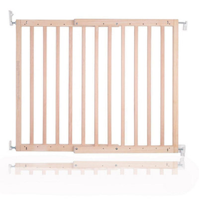 Safetots Chunky Wooden Screw Fit Stair GateNatural63.5Cm105.5CmWood Baby GateScrew Fit Safety Barrier from B&Q