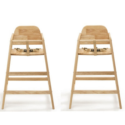 Safetots Two Pack Of Simply Stackable Wooden High ChairsNaturalHighchairs For Baby And ToddlerStylish And Practical from B&Q