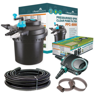 All Pond Solutions Pressurised Spin Clear Pond Filter Pfc-8000 from B&Q