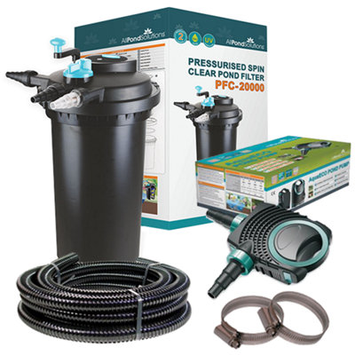 All Pond Solutions Allpondsolutions 20000L Pressurised Pond Filter Easy Clean Pfc-20000-Ecokit from B&Q