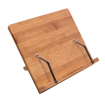 EHC Woodluv Bamboo Reading Rest Cook Book Stand Foldable Holder For BooksDocumentsIpadsTablets Or Smartphones from B&Q