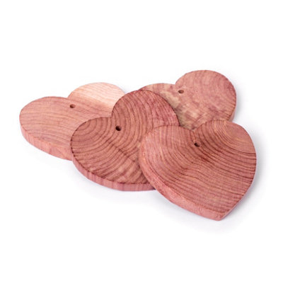 EHC Woodluv Eco Friendly 4 Natural Cedar Wood Clothes Moth Repellent Hearts ( Chemical Free ) from B&Q