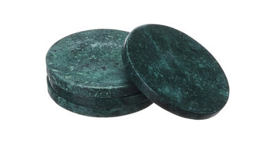 Ehc Marble Coaster Set Of 4Coasters For Mugs Drink Coasters For Coffee TableSolid Marble Green from B&Q