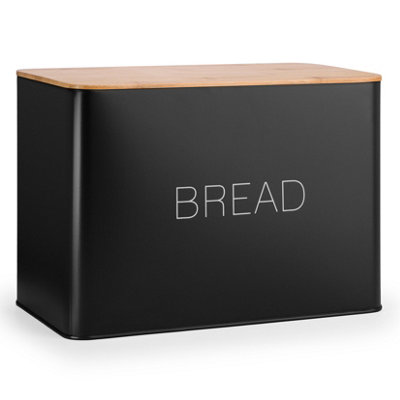 Ehc Bread BinBread Bins For KitchenBread TinLarge Bread Bin Food StorageBlack from B&Q