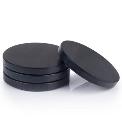 Ehc Marble Coaster Set Of 4Non-Slip Coasters For Mugs Drink Round Coasters For Coffee TableSolid Marble Black from B&Q
