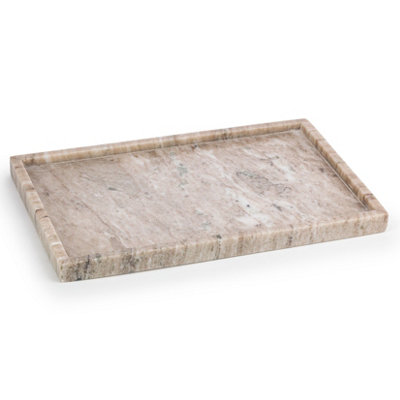Ehc Natural MarbleBathroom Vanity TrayTray BathroomDecorative TrayCandle TrayRectangularNatural31X20X2 Cm from B&Q
