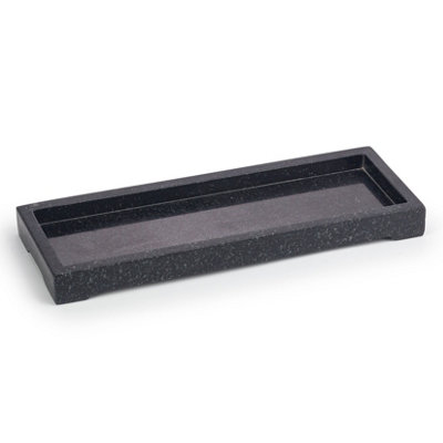 Ehc Natural MarbleBathroom Vanity TrayTray BathroomDecorative TrayCandle TrayRectangularBlack28X10X2.5 Cm from B&Q