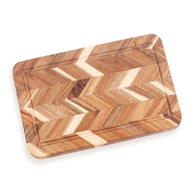 EHC Woodluv Chopping BoardChopping Boards For KitchensStrongDurable Serving BoardAcacia Wood Cutting Board. from B&Q