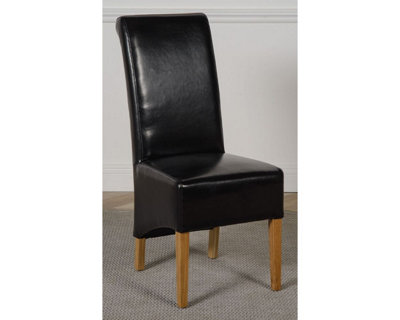 Thats Furniture Unisex Black Montana Leather Dining Chairs For Dining Room Or Kitchen In Medium - Image 4