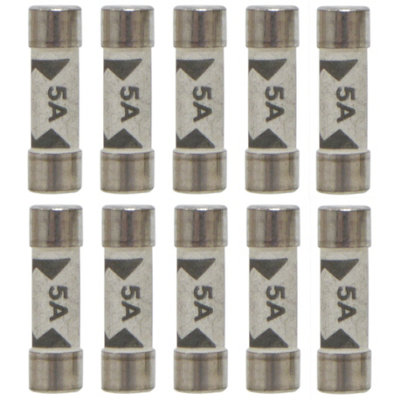 B&Q -  A1Electrics 10 Pack Of 5 Amp Consumer Unit Fuses Bs1361 Cartridge Fuse