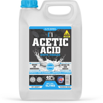White Vinegar Cleaning 5 Litres High Strength 40%All Natural Multi-Surface & Multi-Purpose CleanerLimescale from B&Q