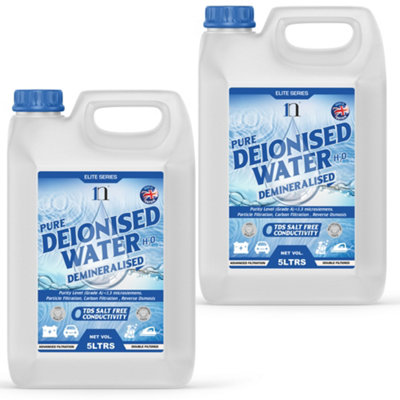 Deionised Water 2 X 5 Litre10 Litres For Steam IronsCar BatteriesWindscreen Fluid Antifreeze Demineralised Water from B&Q