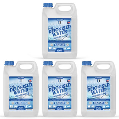 Deionised Water 4 X 5 Litre20 Litres For Steam IronsCar BatteriesWindscreen Fluid Antifreeze Demineralised Water from B&Q