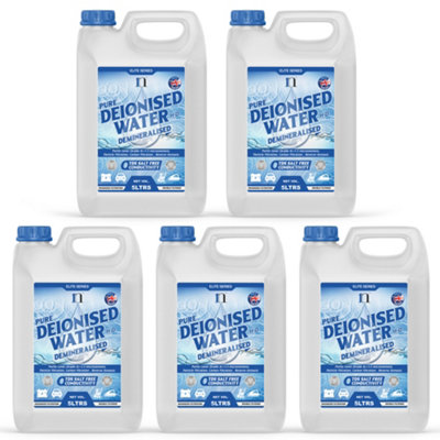 Deionised Water 5 X 5 Litre25 Litres For Steam IronsCar BatteriesWindscreen Fluid Antifreeze Demineralised Water from B&Q