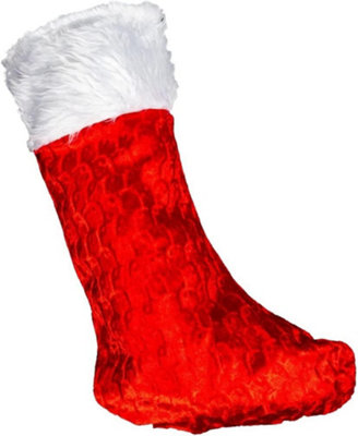 Shatchi Christmas Stocking Santa Stocking Accessories Father Christmas Sack Sock Gifts Bag Large