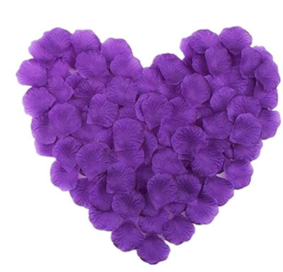 Shatchi 1000Pcs Dark Purple Silk Rose Petals Wedding Mothers Day Wedding Confetti Anniversary Table Decorations from B&Q