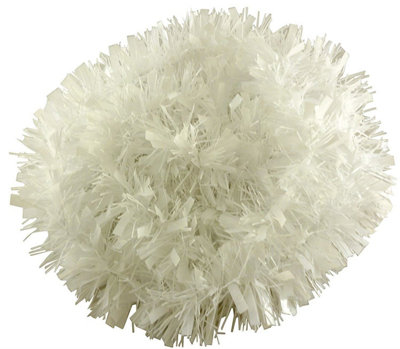 Shatchi White Tinsel Tree Decoration 1.8M from B&Q