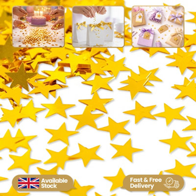 Shatchi Gold Star Confetti Gold 14G Table Scatter Birthday Party Decorations from B&Q