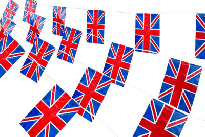 Shatchi 33Ft/10M Great Britain Union Jack Bunting Garland Banner With 20 Flags from B&Q