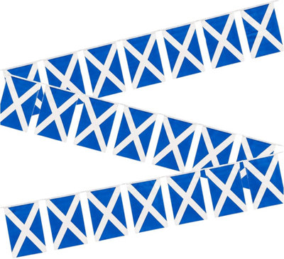 Shatchi 10M/33Ft Scotland Flag Bunting For Sports Event30 Double Sided Banner 14 X 21Cm from B&Q