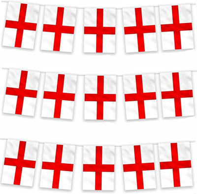 Shatchi 3M 10 Flag England St George Bunting from B&Q
