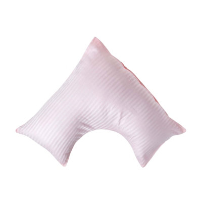 Homescapes Egyptian Cotton Super Soft V Shaped Pillowcase 330 Tc Pink