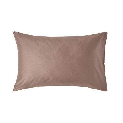 Homescapes Organic Cotton Housewife Pillowcase 400 Tc Brown