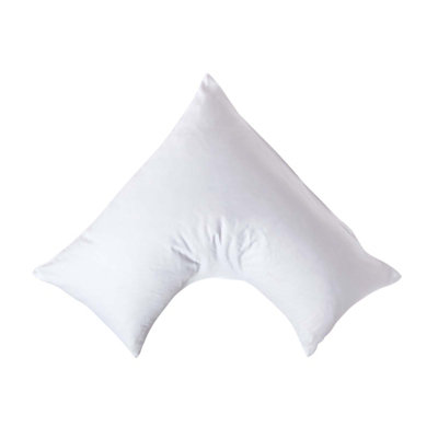 Homescapes Unisex White V Shaped Pillowcase Sateen Cotton 400 Thread Count In - Image 7