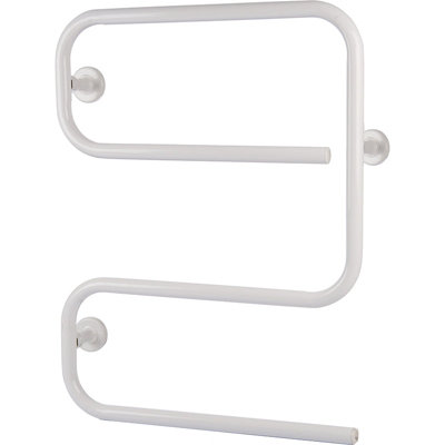 B&Q -  Alize 80W S-Shaped Electric Towel Rail White With Rapid Heat Up & Wall Mount KitAl80Sw