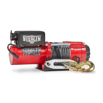 Stealth Winches Stealth 3500Lb 12V Synthetic Rope Electric Winch
