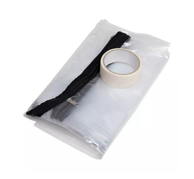 DJM Direct Zip Door Dust Barrier Plastic Seal Guard Protection Kit Heavy Duty Reusable Diy 5 Pack from B&Q