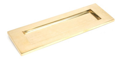 From The Anvil Golden Polished Brass Letter Plate Large