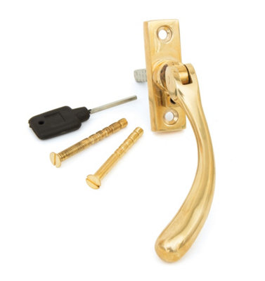From The Anvil Polished Brass Slim Peardrop EspagLh from B&Q