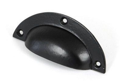 From The Anvil Black 4" Plain Drawer Pull from B&Q