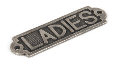 From The Anvil 83685 Antique Pewter Ladies Sign - Image 3