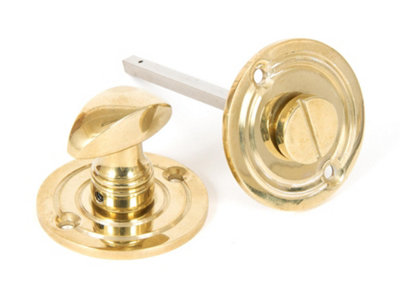 From The Anvil Polished Brass Round Bathroom Thumbturn - Image 4
