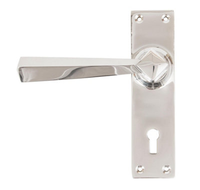 From The Anvil Polished Chrome Straight Lever Lock Set Size 5
