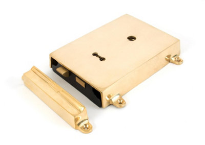B&Q -  Polished Brass Rim Lock & Cover