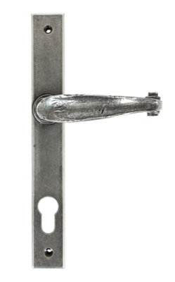 From The Anvil Pewter Cottage Slimline Lever Espag. Lock Set from B&Q