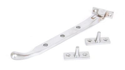 From The Anvil Satin Chrome 8 Inch Peardrop Stay from B&Q