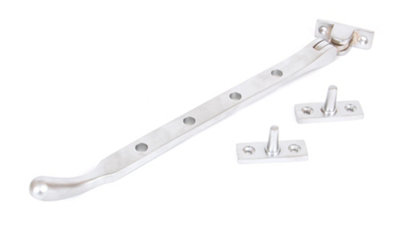 From The Anvil Satin Chrome 10 Inch Peardrop Stay from B&Q