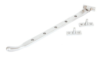 From The Anvil Satin Chrome 12 Inch Peardrop Stay from B&Q