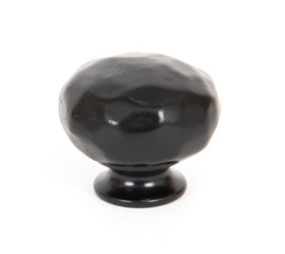 Black Traditional Smith Hammered Cabinet Knob - Image 3