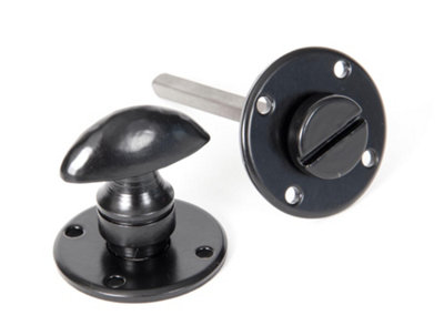 From The Anvil Black Round Bathroom Thumbturn from B&Q