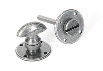 From The Anvil Pewter Round Bathroom Thumbturn from B&Q