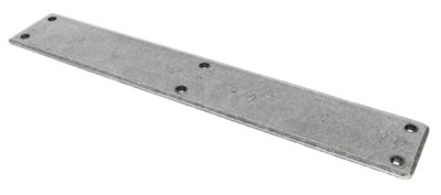 From The Anvil Pewter 400mm Plain Fingerplate from B&Q