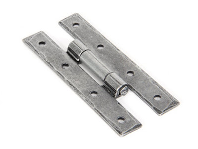 From The Anvil Pewter 3.25 Inch H Hinge (Pair) from B&Q